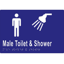 ML16291TS - Male Toilet & Shower Braille Sign Vinyl 