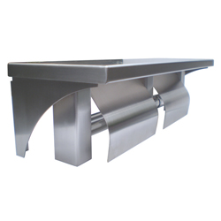 ML949-375 Double Toilet Roll Holder & Shelf - Stainless Steel