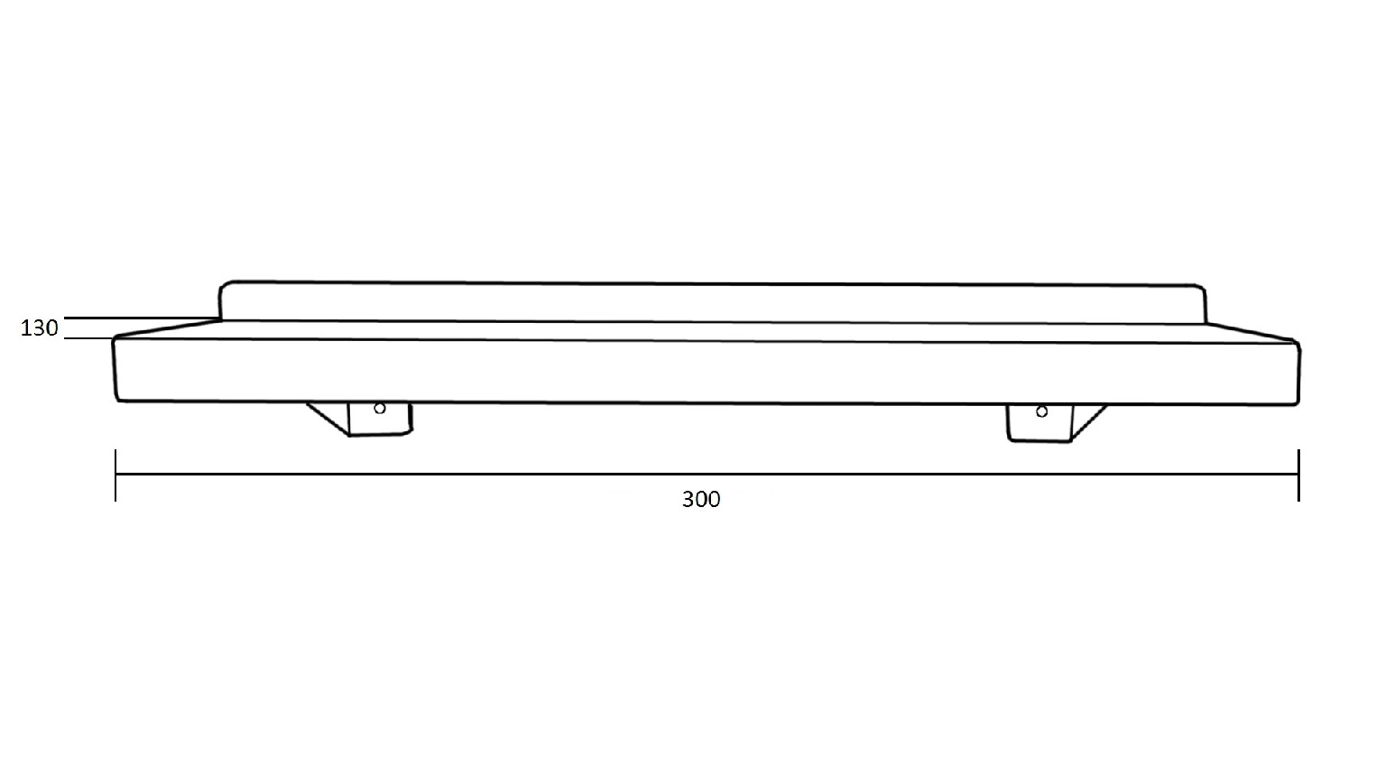 ML951_300 Stainless Steel Utility Shelf Drawing