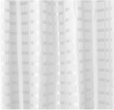 White Box Stripe Polyester Shower Curtain