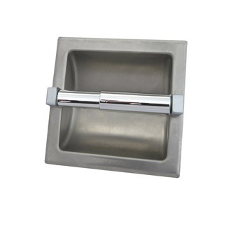 ML260 Recessed Single Toilet Roll Holder - Stainless Steel