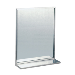 ML770 Series Stainless Steel Framed Mirror with Shelf