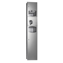 ML73N1-SR Paper Towel Dispenser, Hand Dryer & Waste Receptacle - Semi Recessed
