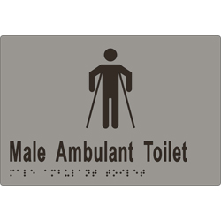 ML16246 Male Ambulant Toilet Braille Sign
