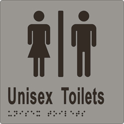 ML16210 Unisex Toilets Divided Braille Sign