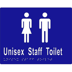 ML16214 Unisex Staff Toilet Braille Sign