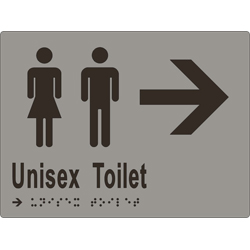 ML16217 Unisex Toilet & Arrow Braille Sign