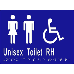ML16223 Unisex Accessible Toilets RH Transfer Braille Sign